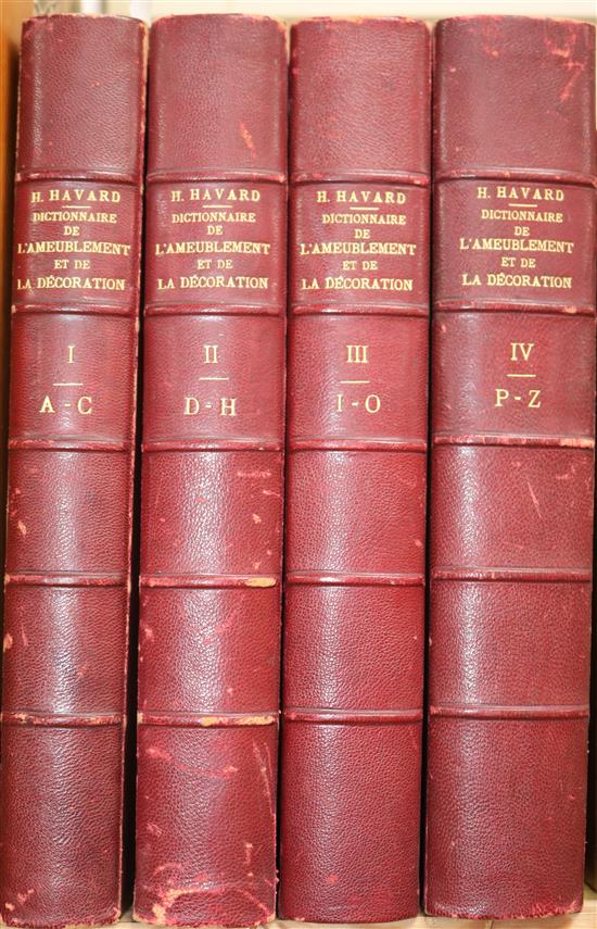 Havard, Henry - Dictionaire de LAmeublement et de La Decoration, 4 vols, quarto, half morocco, Paris [1887]